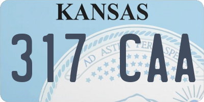 KS license plate 317CAA
