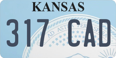 KS license plate 317CAD