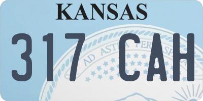 KS license plate 317CAH