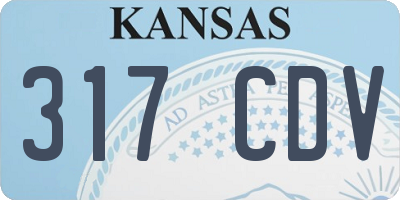 KS license plate 317CDV