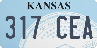 KS license plate 317CEA