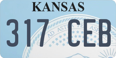 KS license plate 317CEB