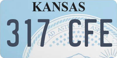 KS license plate 317CFE