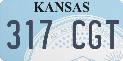KS license plate 317CGT