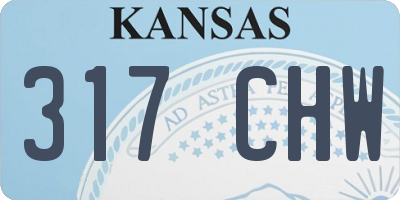 KS license plate 317CHW