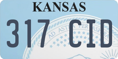 KS license plate 317CID