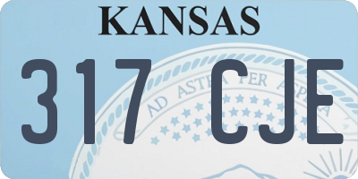 KS license plate 317CJE