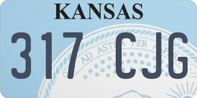 KS license plate 317CJG