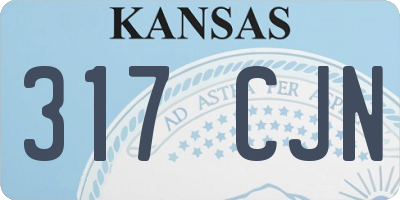 KS license plate 317CJN