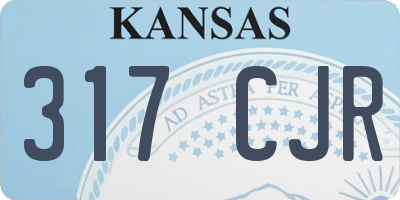 KS license plate 317CJR