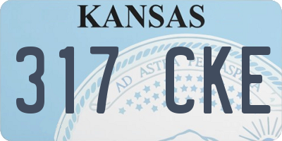KS license plate 317CKE