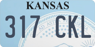 KS license plate 317CKL