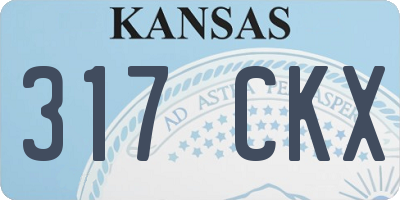 KS license plate 317CKX