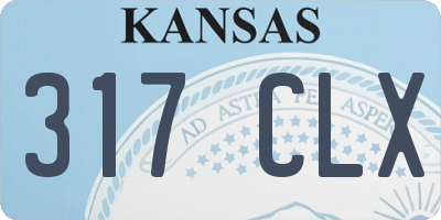 KS license plate 317CLX