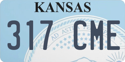 KS license plate 317CME