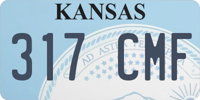 KS license plate 317CMF