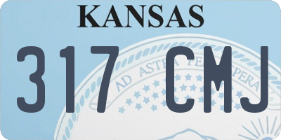 KS license plate 317CMJ