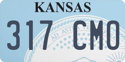 KS license plate 317CMO