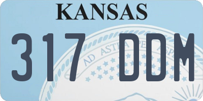KS license plate 317DDM