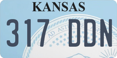KS license plate 317DDN