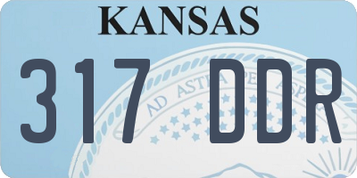 KS license plate 317DDR