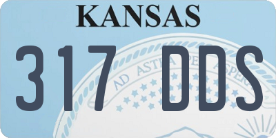 KS license plate 317DDS