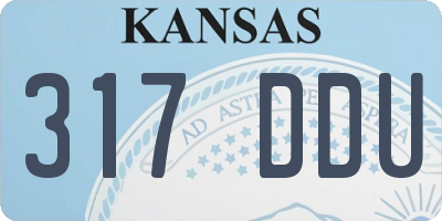 KS license plate 317DDU