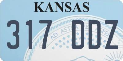 KS license plate 317DDZ
