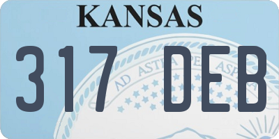 KS license plate 317DEB