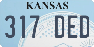 KS license plate 317DED