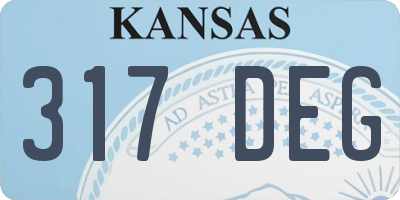 KS license plate 317DEG