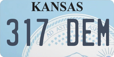 KS license plate 317DEM