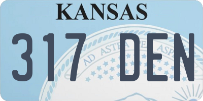 KS license plate 317DEN