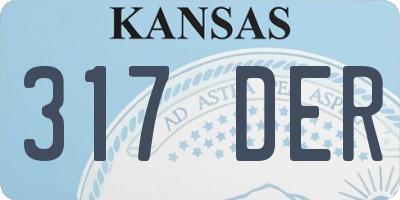 KS license plate 317DER
