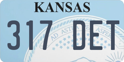 KS license plate 317DET