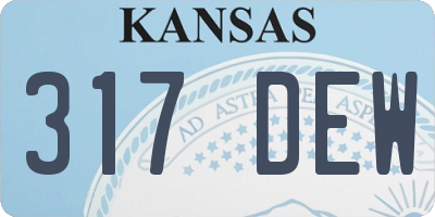 KS license plate 317DEW