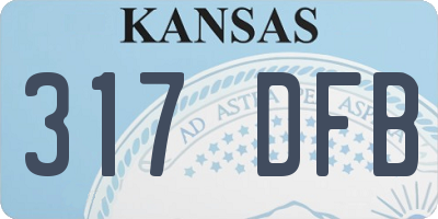 KS license plate 317DFB