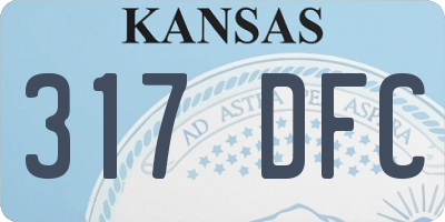 KS license plate 317DFC