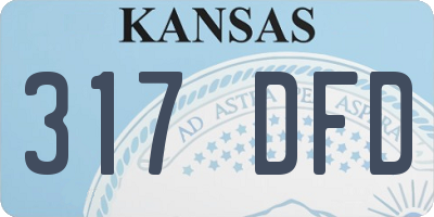 KS license plate 317DFD