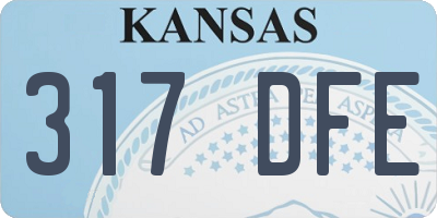 KS license plate 317DFE