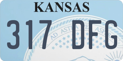 KS license plate 317DFG