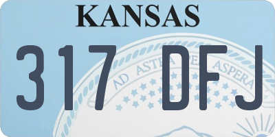 KS license plate 317DFJ