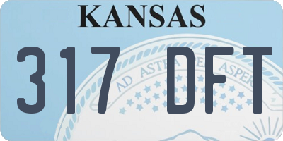 KS license plate 317DFT