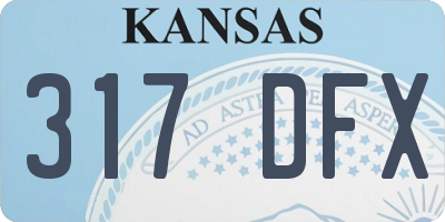 KS license plate 317DFX