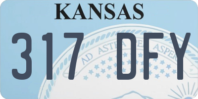 KS license plate 317DFY