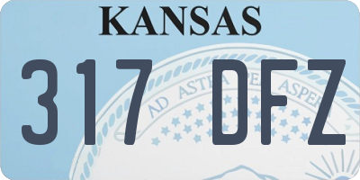 KS license plate 317DFZ