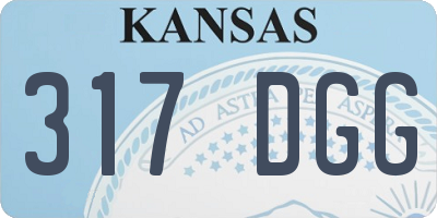 KS license plate 317DGG