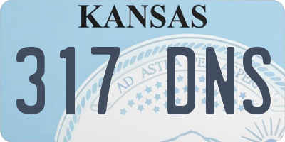 KS license plate 317DNS