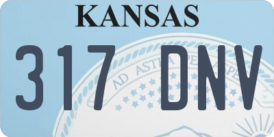KS license plate 317DNV
