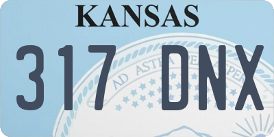 KS license plate 317DNX